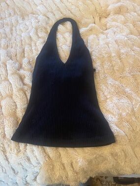 Citizens Of Humanity Black Ribbed Halter Tank